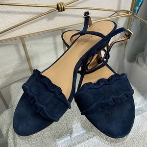 Talbots | Navy Suede Sandals Size 8